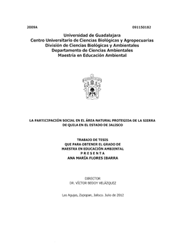 Universidad De Guadalajara Centro Universitario De Ciencias