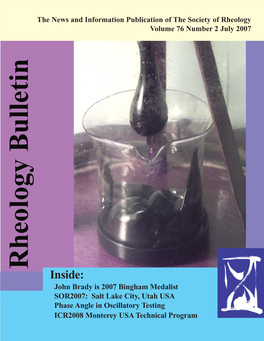 Rheology Bulletin