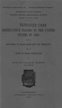 Destructive Floods in the United States in 1905