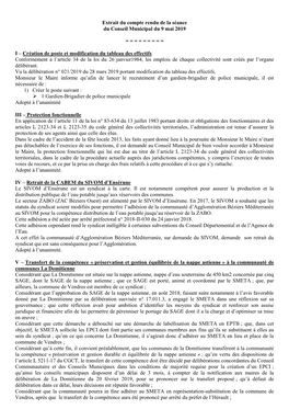 Compte Rendu De La Séance Du Conseil Municipal Du 9 Mai 2019