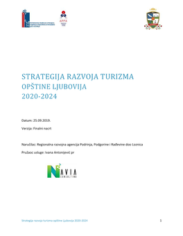 Strategija Razvoja Turizma Opštine Ljubovija 2020-2024