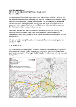 Save Capel Transport Group Report