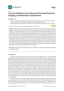 Acoustic Radiation Force Based Ultrasound Elasticity Imaging for Biomedical Applications