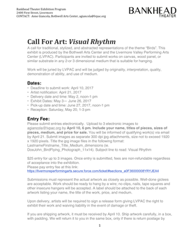 Visual Rhythm a Call for Traditional, Stylized, and Abstracted Representations of the Theme “Birds”