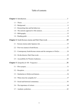 Table of Contents