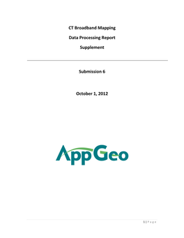 CT Broadband Mapping Data Processing Report Supplement