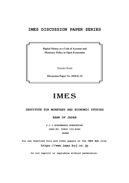 Digital Money As a Unit of Account and Monetary Policy in Open Economies