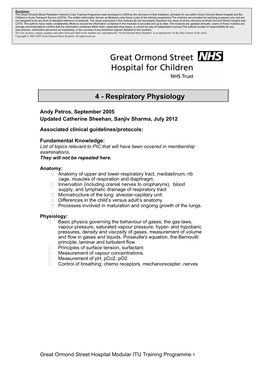 Respiratory Physiology