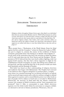 Jihadism: Theology and Ideology