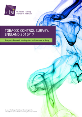 Tobacco Control Survey, England 2016/17