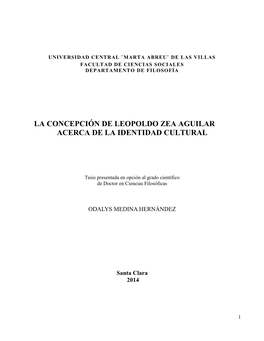 La Concepción De Leopoldo Zea Acerca De La Identidad Cultural