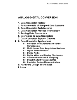 Chapter 8: Data Converter Applications