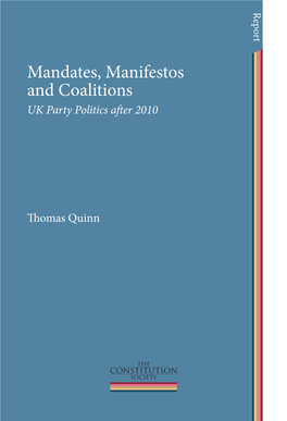 Mandates, Manifestos and Coalitions