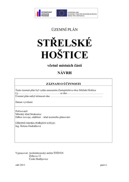 ÚP Střelské Hoštice