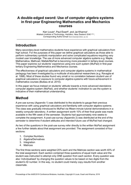 A Double-Edged Sword: Use of Computer Algebra Systems in First-Year Engineering Mathematics and Mechanics Courses