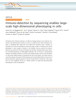 Immuno-Detection by Sequencing Enables Large-Scale High-Dimensional Phenotyping in Cells