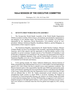 162Nd SESSION of the EXECUTIVE COMMITTEE