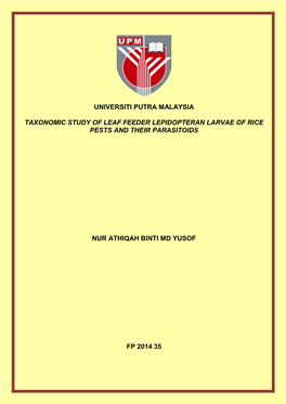 Universiti Putra Malaysia Taxonomic Study of Leaf