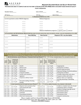 Mississippi Document-Based and Quality Review Form