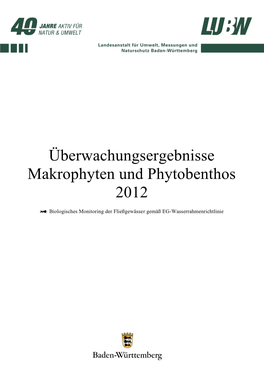 Bericht Überwachungsergebnisse Makrophyten Und Phytobenthos 2012