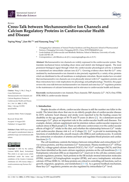 Cross-Talk Between Mechanosensitive Ion Channels and Calcium Regulatory Proteins in Cardiovascular Health and Disease