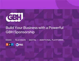 Build Your Business with a Powerful GBH Sponsorship