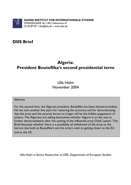 Algeria: President Bouteflika's Second Presidential Term