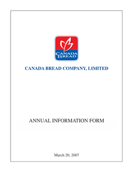 Canada Bread AIF 2007