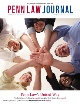 Penn Law Journal: Penn Law’S United Way