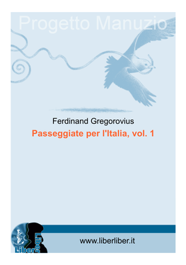 The Project Gutenberg Ebook of Passeggiate Per L'italia, Vol. 1, By