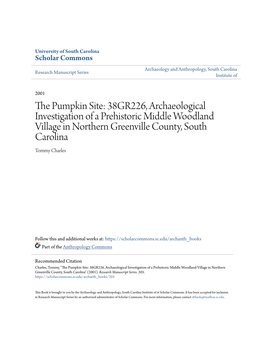 38GR226, Archaeological Investigation of a Prehistoric Middle Woodland Village in Northern Greenville County, South Carolina Tommy Charles