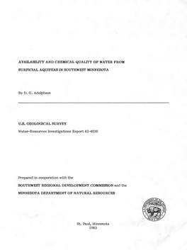 By D. G. Adolphson Water-Resources Investigations Report 83-4030
