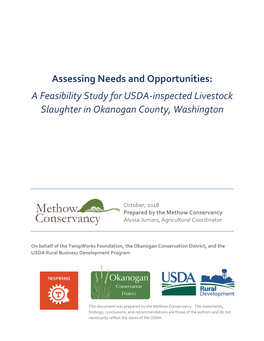 A Feasibility Study for USDA-Inspected Livestock Slaughter in Okanogan County, Washington