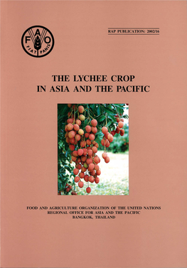 The Lychee Crop in Asia and the Pacific