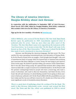 The Library of America Interviews Douglas Brinkley About Jack Kerouac