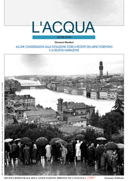 ALCUNE CONSIDERAZIONI SULLA EVOLUZIONE STORICA RECENTE DELL’ARNO FIORENTINO E LA RELATIVA NARRAZIONE ISSN 1125-1255 - Poste Italiane S.P.A