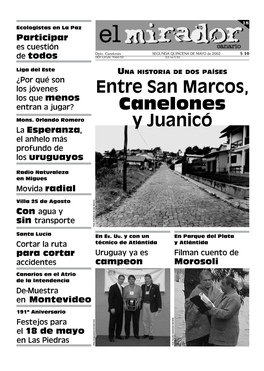 Entre San Marcos, Canelones Y Juanicó