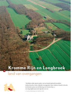 Kromme Rijn En Langbroek Land Van Overgangen
