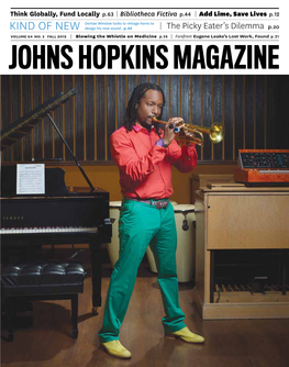 Johns HOPKINS Magazine “Leaving a Legacy Is Something That You Do Every Day
