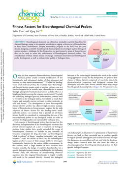 Fitness Factors for Bioorthogonal Chemical Probes