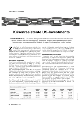 Krisenresistente US-Investments