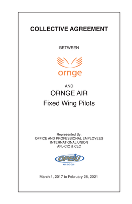 ORNGE AIR Fixed Wing Pilots