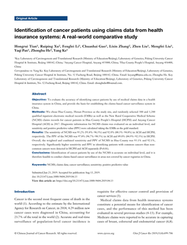 Identification of Cancer Patients Using Claims Data from Health Insurance Systems: a Real-World Comparative Study