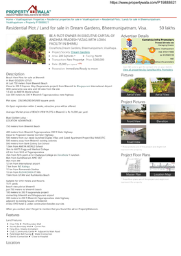 Residential Plot / Land for Sale in Dream Gardens, Bheemunipatnam