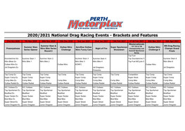 2020/2021 National Drag Racing Events - Brackets and Features