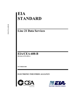 Line 21 Data Services EIA/CEA-608-B