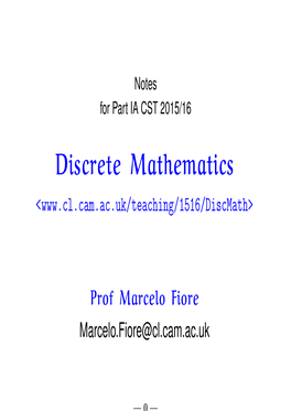 Discrete Mathematics