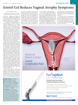 Estriol Gel Reduces Vaginal Atrophy Symptoms