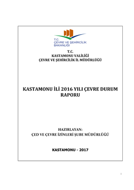 Kastamonu Valiliği Çevre Ve Şehircilik Il Müdürlüğü