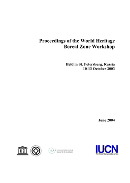 Proceedings of the World Heritage Boreal Zone Workshop